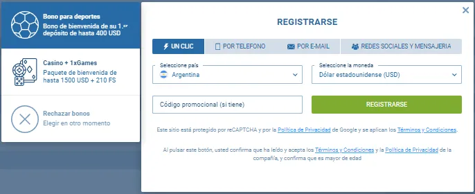 registro en argentina